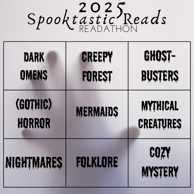 Bingo-style card graphic, detailing the prompts I'll be using for the challenge