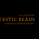 An orange moon partly obscured by clouds, on a black background. Text reads "19-31 October / Spooktastic Reads / A Wyrd & Wonder Mini-Event"